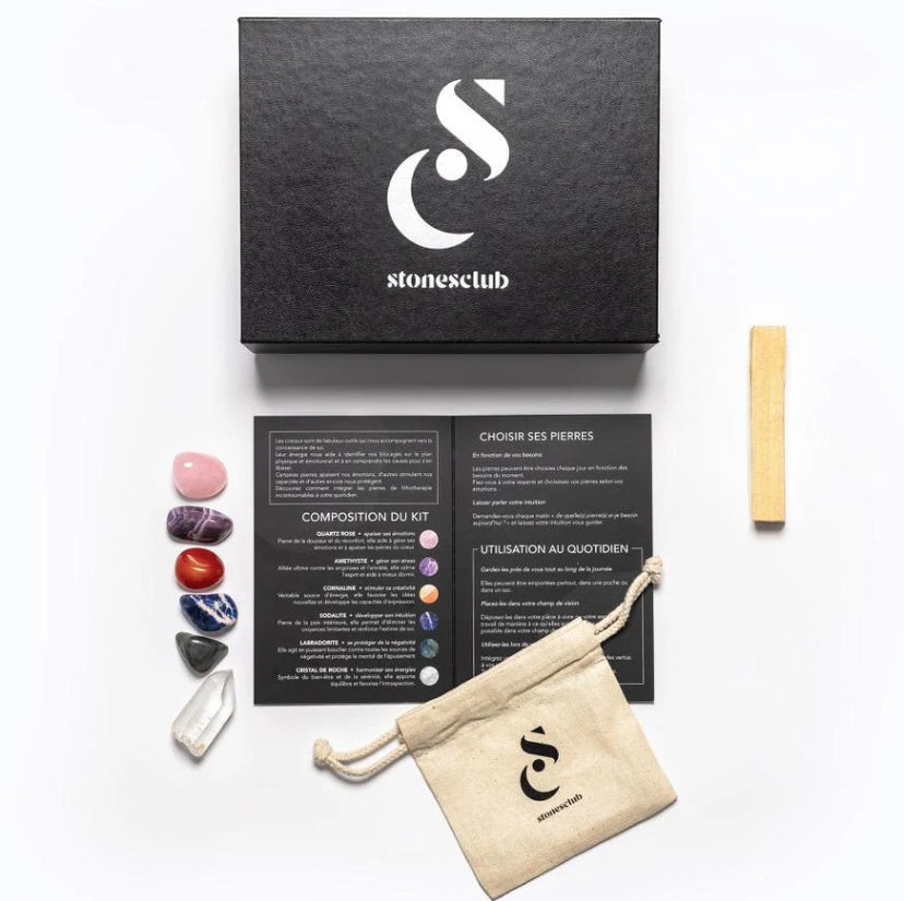 Coffret initiation lithothérapie - 6 pierres incontournables