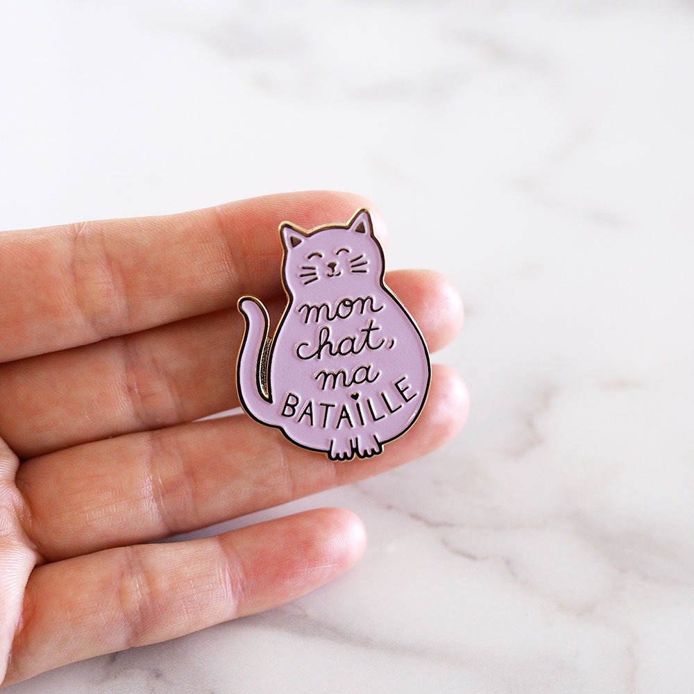 Pin’s “Mon chat, ma bataille”
