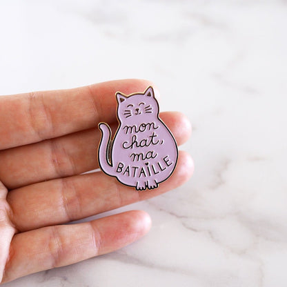 Pin’s “Mon chat, ma bataille”