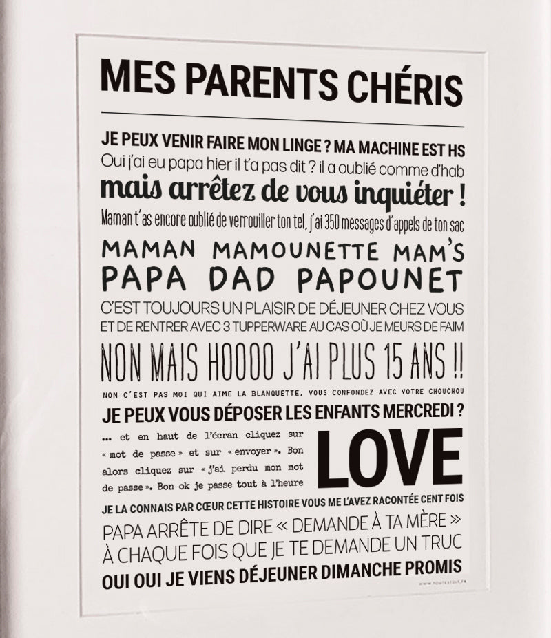 Affiche - Mes parents chéris
