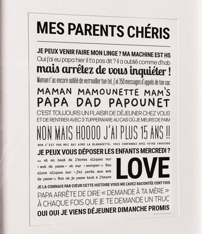 Affiche - Mes parents chéris