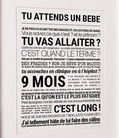 Affiche - Tu attends un bébé