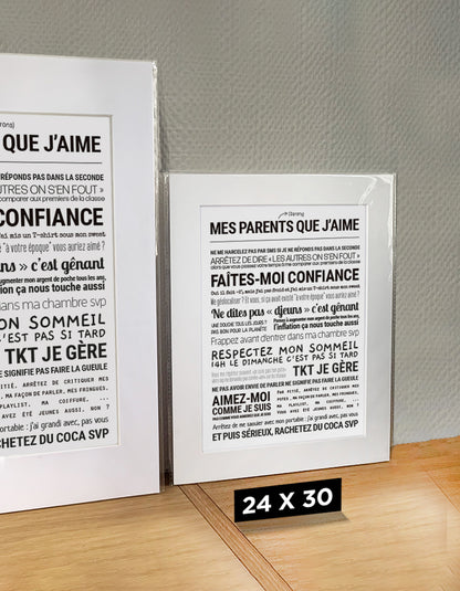 Affiche - Mes Parents (Darons) que j'aime