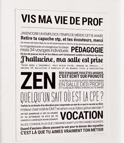 Affiche - Vis ma vie de prof