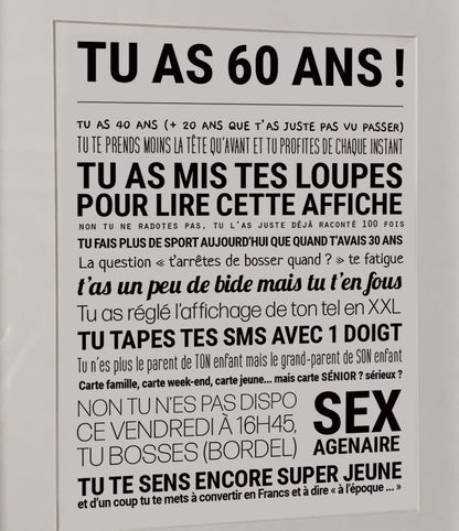 Affiche - Tu as 60 ans