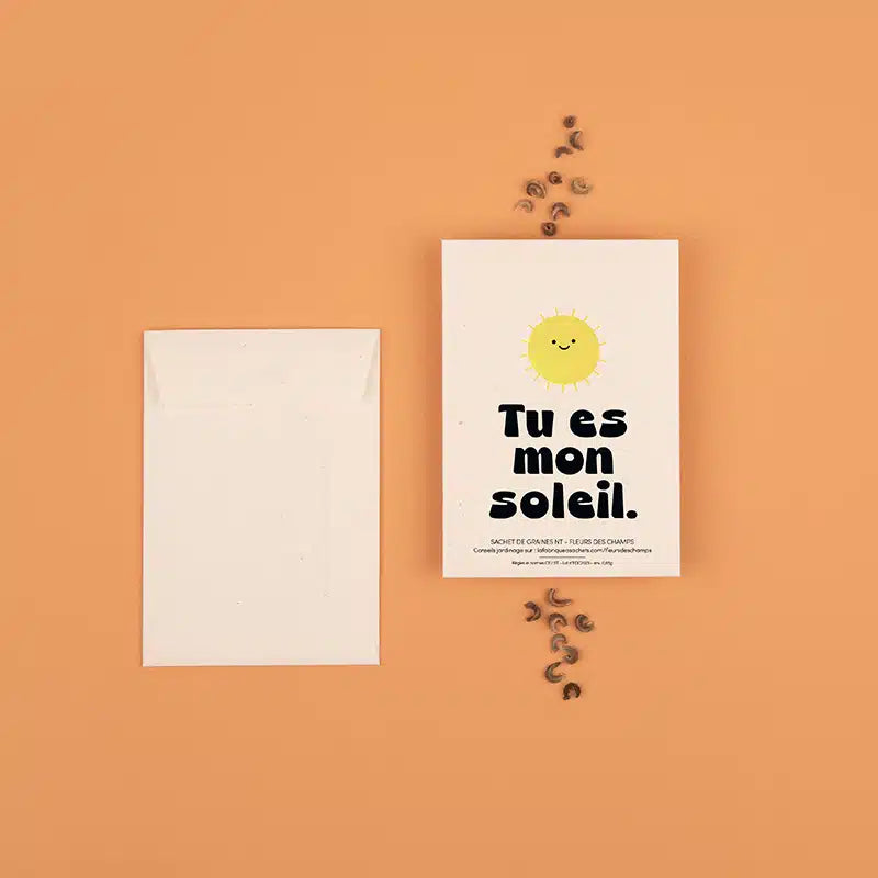 Tu es mon soleil – Sachets de graines à offrir
