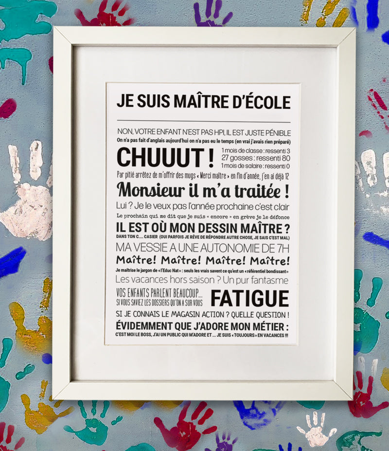 Affiche - Je suis maître d'école