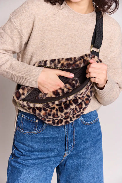 Sac banane L Sasha - Fausse Fourrure Léopard