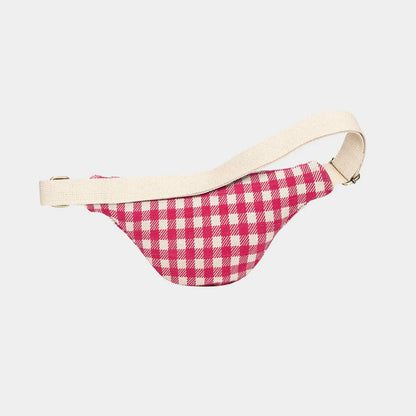 Sac banane M Olivia - Vichy Rose Fuschia