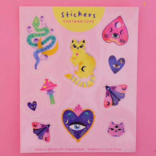 Planche de stickers Chatman Love