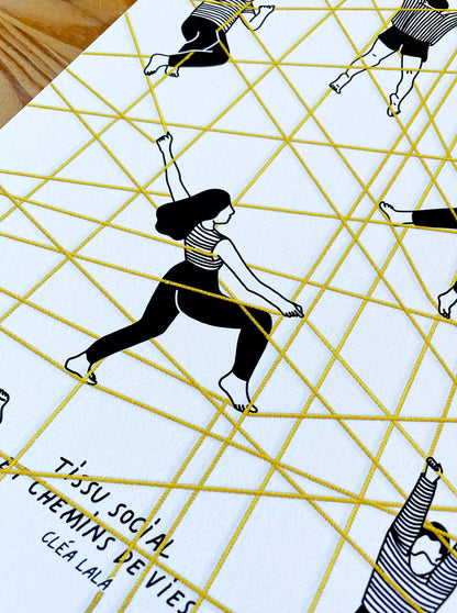 Affiche TISSU SOCIAL - CHEMINS DE VIES -