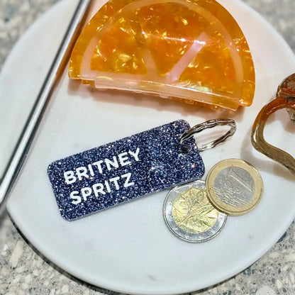 BRITNEY SPRITZ  Porte-clés à paillettes ROSE