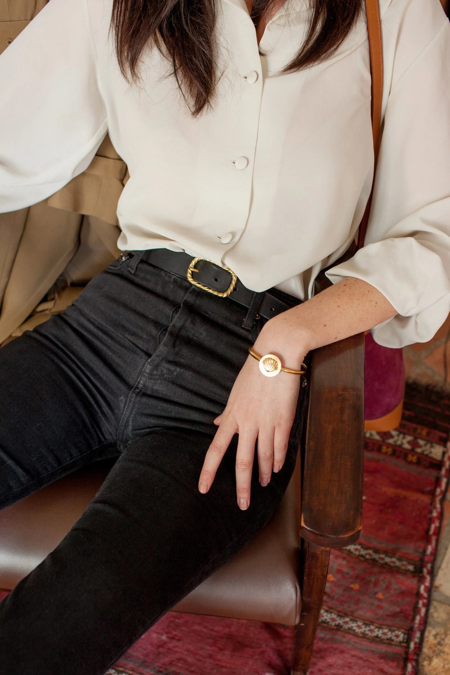 Ceinture torsadée noire t1