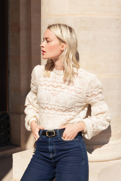 Ceinture torsadée noire t1