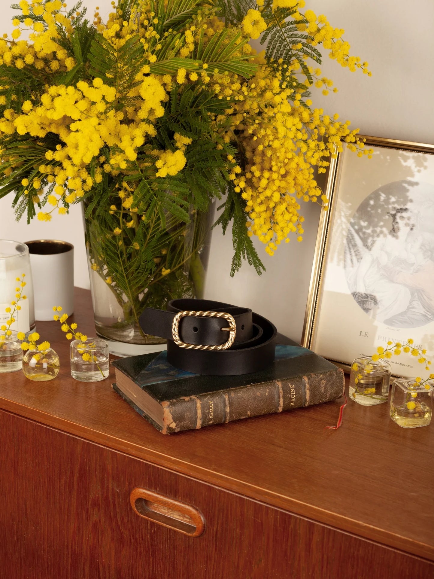 Ceinture torsadée noire t1