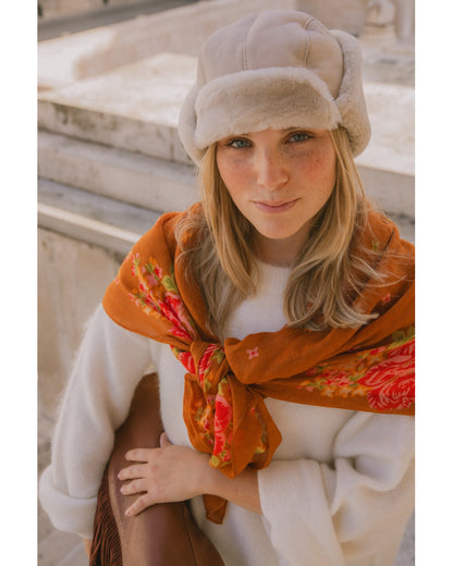 FOULARD ELENA NOISETTE