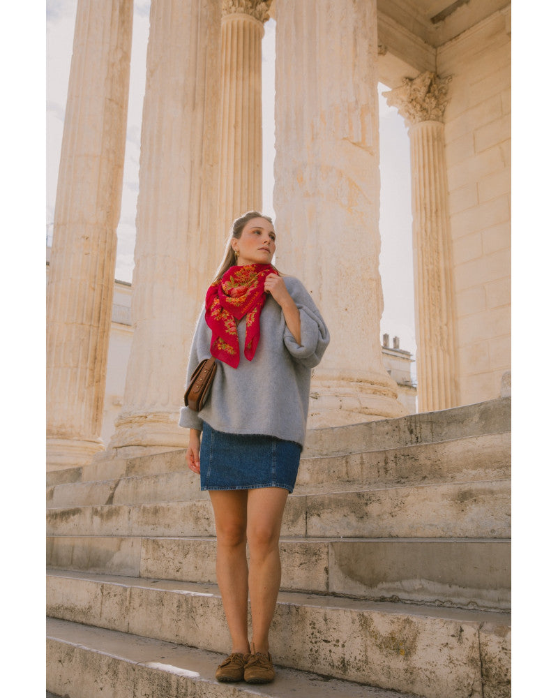 FOULARD ELENA GRENAT