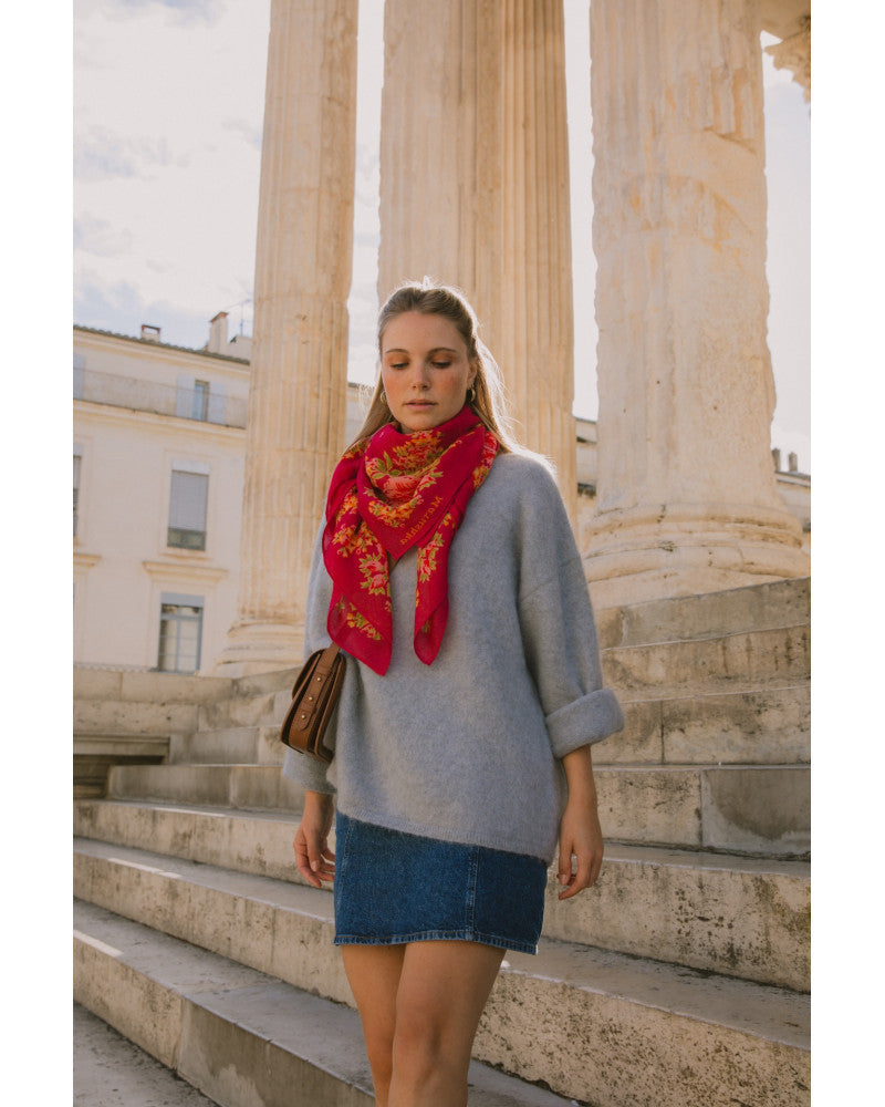 FOULARD ELENA GRENAT