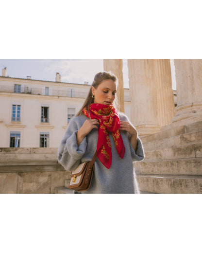 FOULARD ELENA GRENAT
