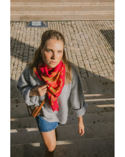 FOULARD ELENA GRENAT