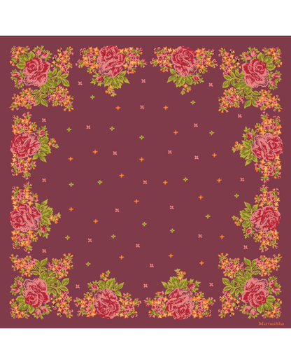 FOULARD ELENA GRENAT