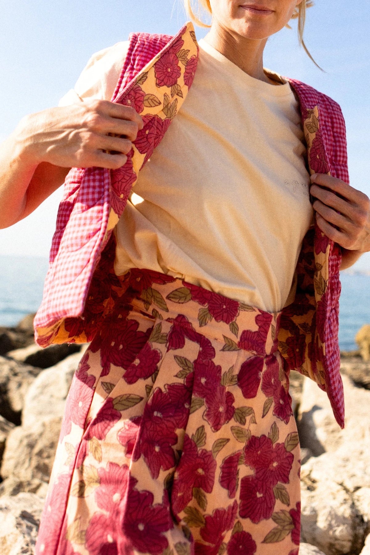 Gilet Sakari - Khadi Fuchsia