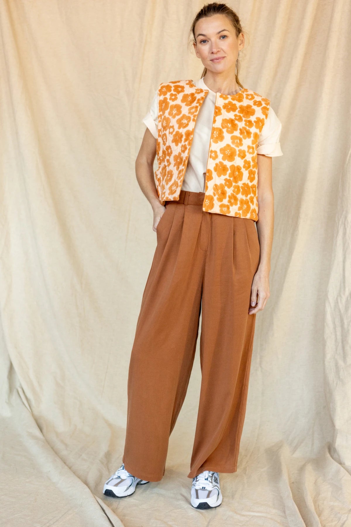 Gilet Sakari - Flora Bold Orange