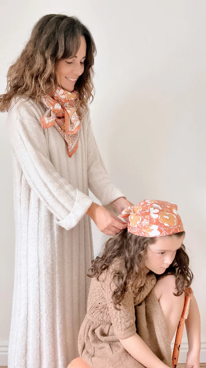 Foulard Adulte Cosmos Rouille 100 cm