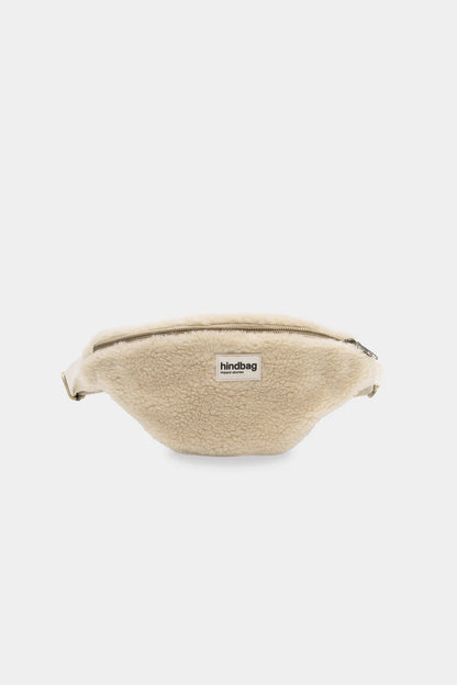 Sac banane M Olivia Teddy - Fausse Fourrure Écru