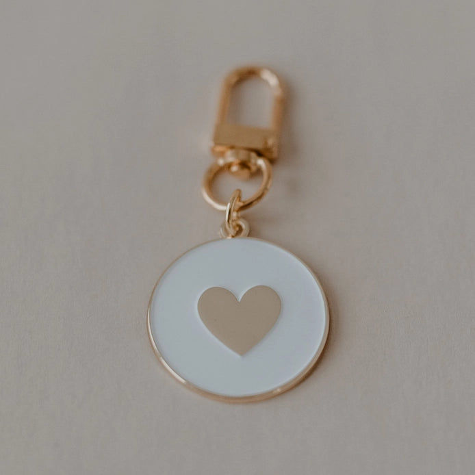 Porte clés Coeur blanc