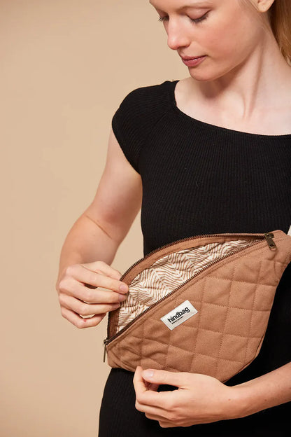 Sac banane M Olivia Matelassé - Cannelle