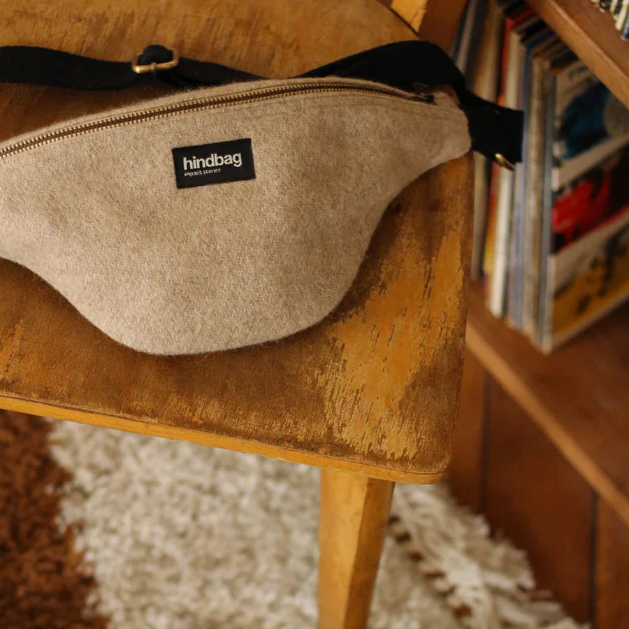 Sac banane M Olivia - Laine Beige