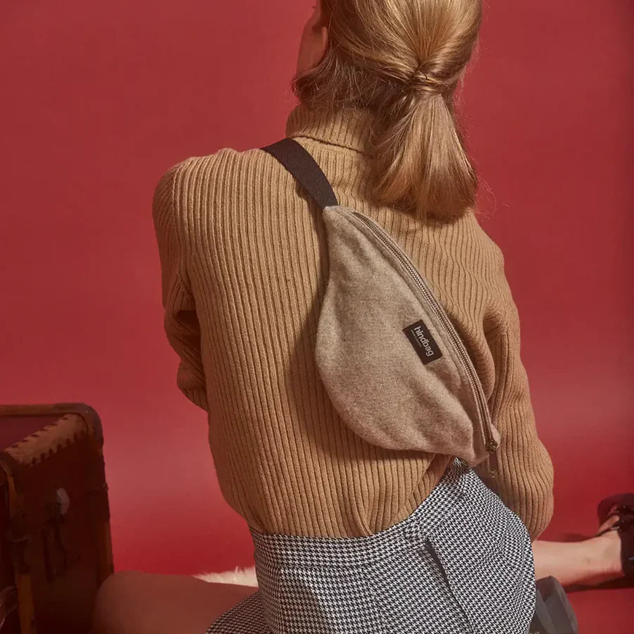 Sac banane M Olivia - Laine Beige