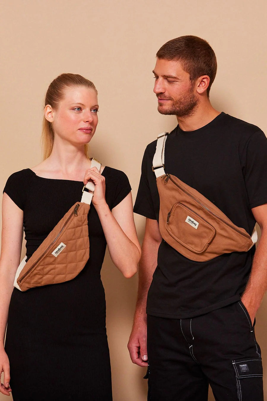 Sac banane M Olivia Matelassé - Cannelle