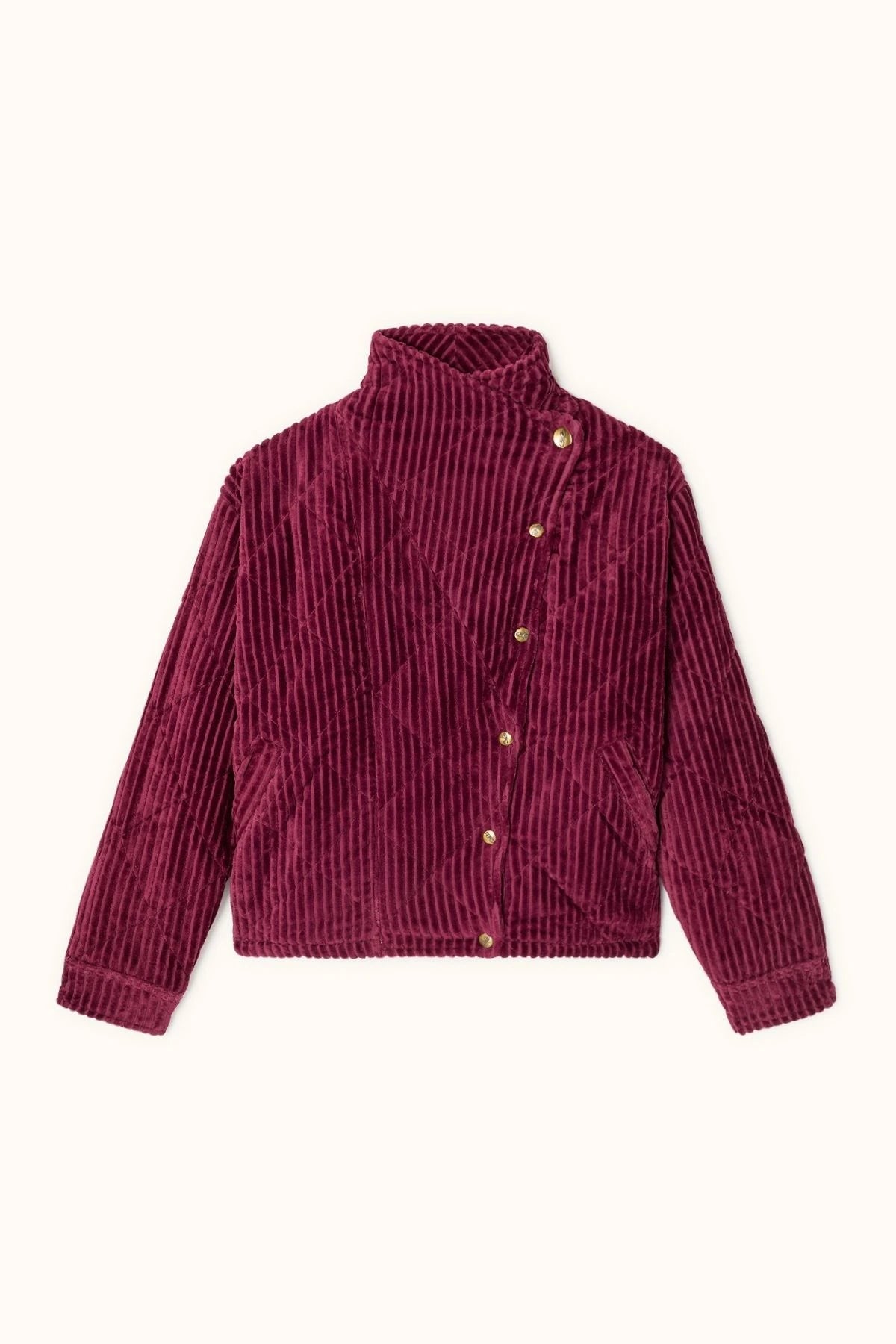 Manteau Kapuro Velours Côtelé Cherry
