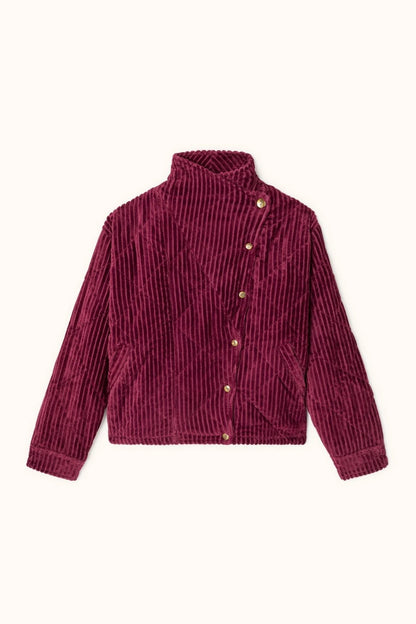 Manteau Kapuro Velours Côtelé Cherry